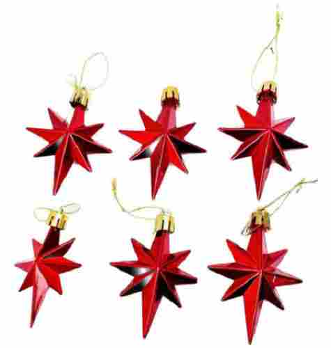 Embossing Surface Finish Christmas Hanging Star
