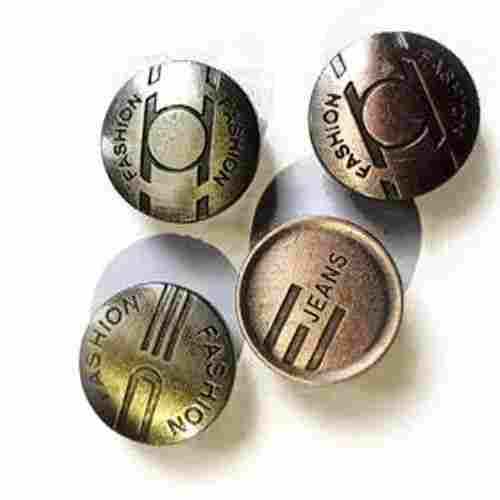 1000 Pieces Pack Tough Round Shape Plated Metal Jeans Buttons