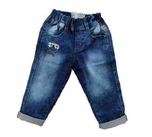 Straight Regular Fit Printed Denim Kids Jeans For Boys