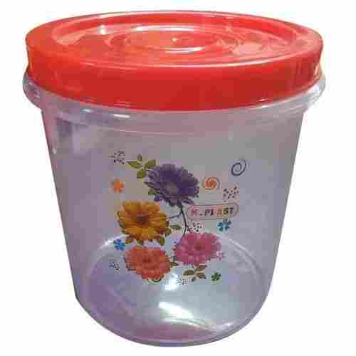 4x6x12 Inches Polished Finished Printed Round Household Plastic Container