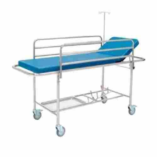 6.5 Kilogram 1950x640x500 Mm Plastic Stainless Steel Adjustable Patient Stretcher Trolley 