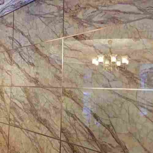 Rectangular Economical Smooth Surface Glossy Thick PVC Marble Sheet For Commercial Use 