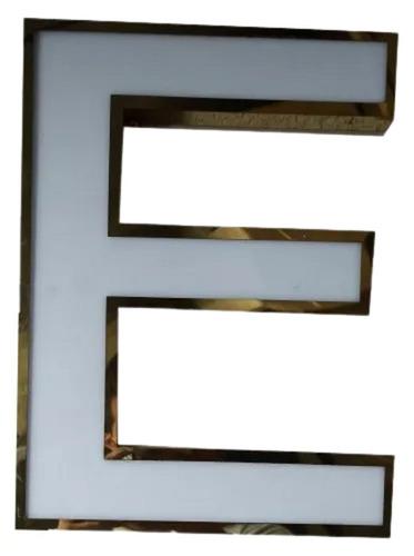 15 Mm Thick Wall Mounted Polished Finish Stainless Steel Body Led Acrylic Letter Application: Outdoor