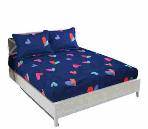 250 Kilogram Per Cubic Meter Printed Poly Cotton Double Bedsheet With Two Pillow Cover