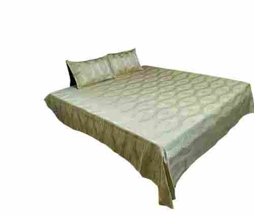 90 Inches 100 Gram Per Cubic Meter King Size Silk Bedsheet With Two Pillow Cover
