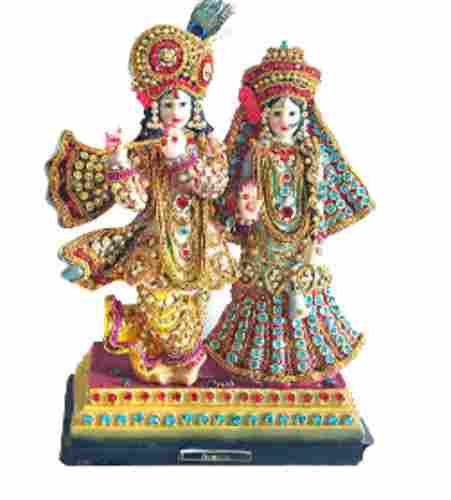 Lightweight Polishing Marble Hinduism Theme Religious Radha Krishna Statue
