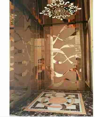 2.8x 2.9x 2.8 Meter 1200 Rpm Stainless Steel And Glass Elevator Cabin