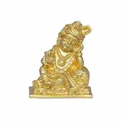 Polished Finished Lord Krishna Brass Statues With Rectangular Base