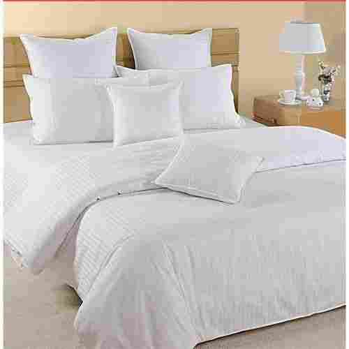 Premium White 100% Cotton Bedsheet With Pillow Cover For Hotels