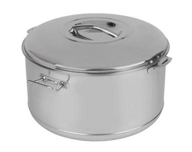 Silver 1.5 Liter 8 Mm Thick Round Polished Finish Stainless Steel Hot Pot 