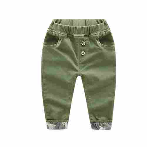 Casual Wear Plain Dyed Hypoallergenic Cotton Ankle Length Trouser For Kids 