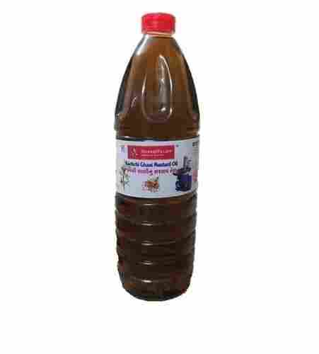 1 Liter Kacchi Ghani 99% Pure Cold Pressed Mustard Oil For Cooking