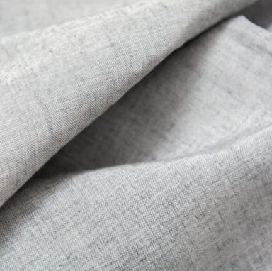 Grey 100 Meter 44 Inch Light In Weight Plain Hand Woven Cotton Fabrics For Garment 