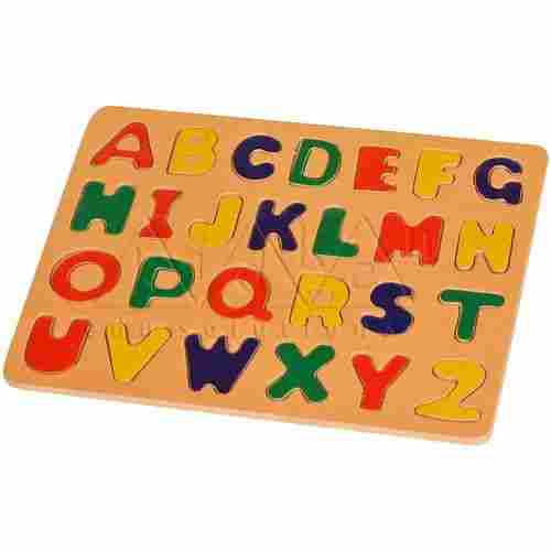 34x1.9x26 Cm Color Coated Wooden Alphabet Puzzle For Play School
