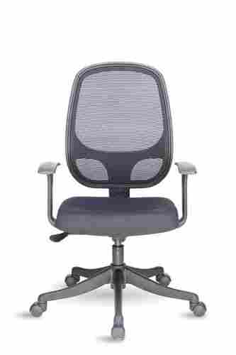Olive Mid Back Staff Chair Inbuilt with Push Back Mechanism