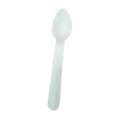 White 110 Millimeters Strong Wooden Disposable Spoon For Food Grade