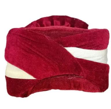 Red Comfortable Plain Silk Wedding Turban For Mens Use
