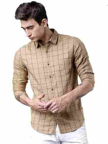 Full Sleeves Check Print Casual Wear Cotton Shirt For Mens