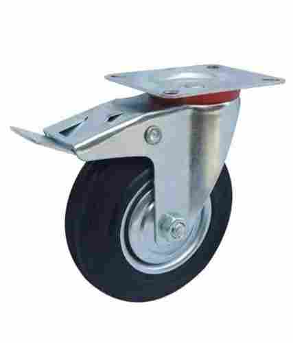 14x5x14 Inches Galvanized Steel and Rubber Trolley Caster Wheel