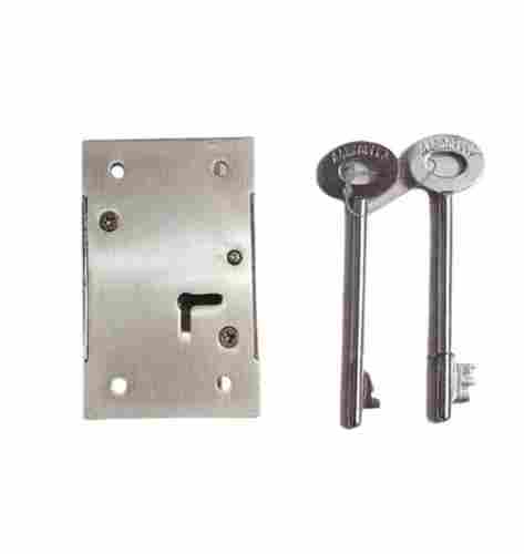 3x1x2.5 Inches Polished Stainless Steel Cupboard Lock With Two Keys