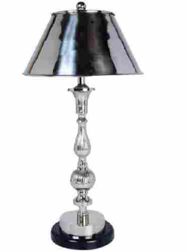 Round and Electric Powered Aluminium Table Lamp - 15 Inch
