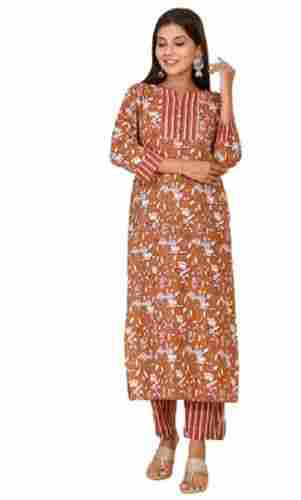 Washable Quick Dry Full Sleeves Cotton Polyester Printed Salwar Suits