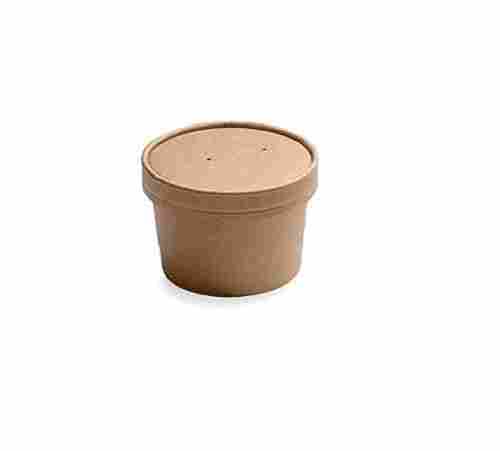8.9 X 7.6 Cm Disposable Round Kraft Paper Box For Gift