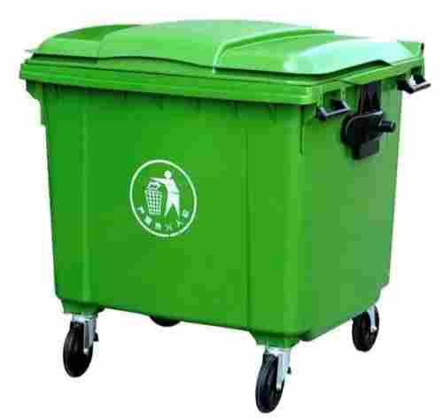 Polished Plastic Garbage Container With Four Wheels