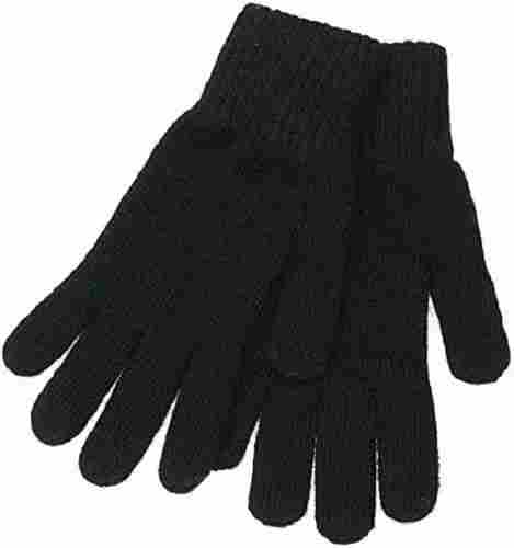 Plain Woolen Warm Winter Gloves for Men and Women Use