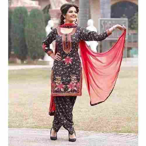 Ladies Printed Cotton Full Sleeves Suit With Dupatta For Daily Wear