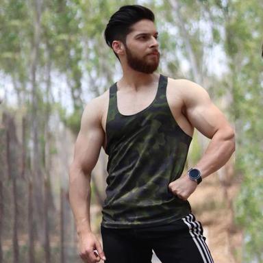 Men Plain Cotton Sleeveless Vest For Daily And Gym Wear