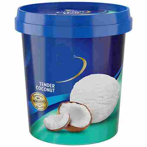 Solid Form Low Fat Content Eggless Tender Coconut Ice Cream 