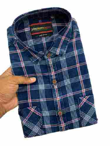 Checked Classic Collar Button Closure Full Sleeves Cotton Shirt