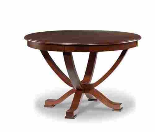 Indian Style Solid Wood Polished Modern Round Table
