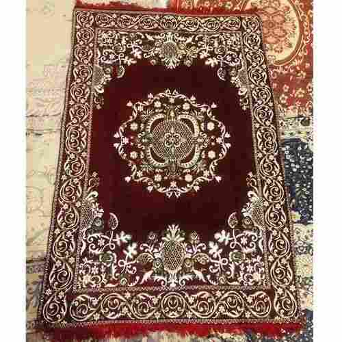 Red Hand Knotted Cotton Printed Carpets