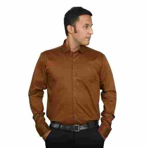 Washable Casual Wear Skin Friendly Full Sleeves Plain Polyester Shirt 