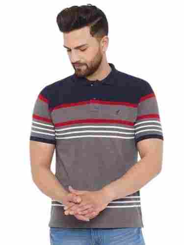 Washable Short Sleeves Printed Polyester Polo T Shirt 