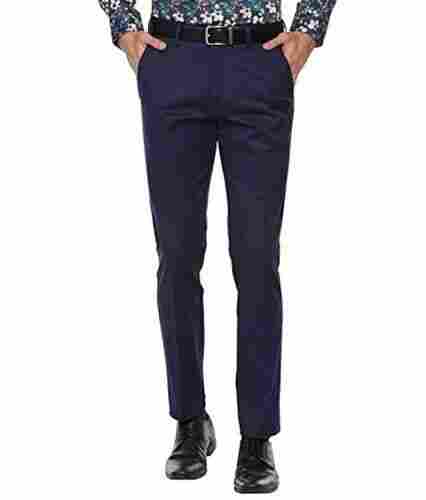 Plain Dyed Skin Friendly Poly Cotton Regular Fit Formal Trouser For Mens
