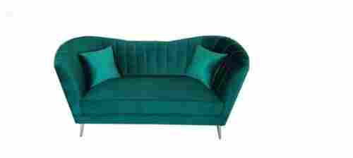 Velvet And Steel Made Two Seater Sofa