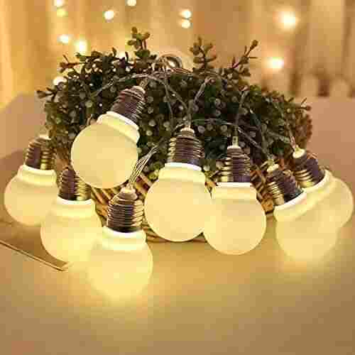 X4Cart Frosted Bulb LED Warm White String Light - 16 LED 3 Meter for Indoor Outdoor Diwali Decoration Light Plug-in (Warm White)