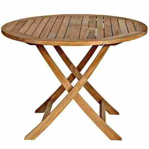 3.5x2x3.5 Feet Round Foldable Outdoor Wooden Table