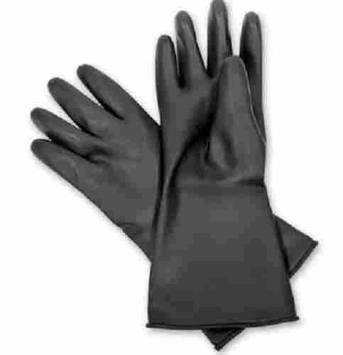 Full Finger Plain Water Proof Rubber Hand Gloves For Industrial Purposes