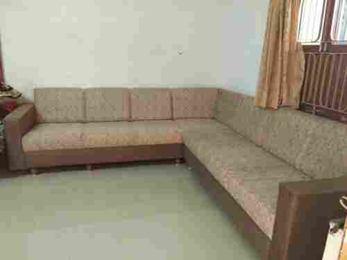 L Shape Designer Wooden Sofa Set for Living Room