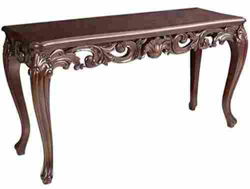 Polished Finish Designer Wooden Console Table For Living Room