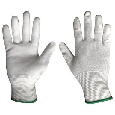 White Washable And Comfortable Full Finger Plain Pu Glove