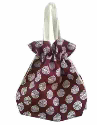 9x4 Inches Handmade Printed Cotton Drawstring Potli Bag