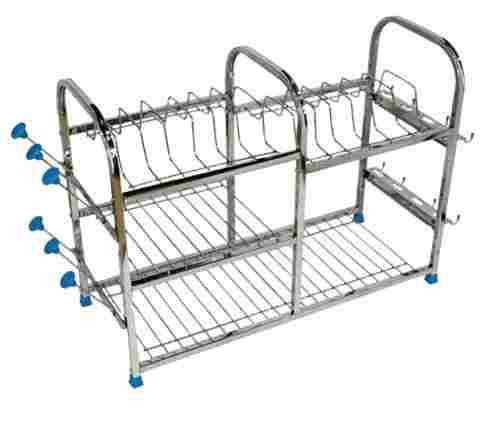 18x24x10 Inches Wall Mounted Corrosion Resistance Stainless Steel Dish Rack For Kitchen 