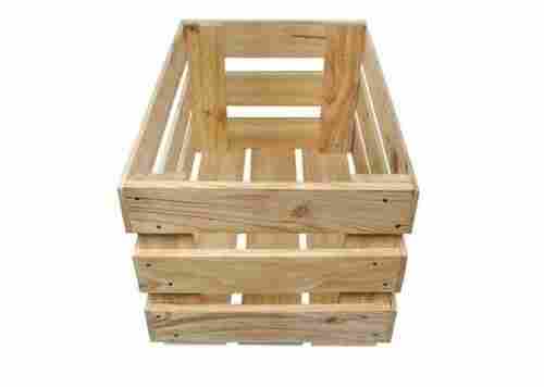 2 Way Plain Rectangular Open Wooden Storage Crate 
