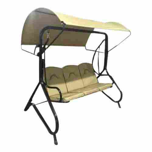 Iron and Foam Seat Antique Wrought Iron Swing Chair with Shed