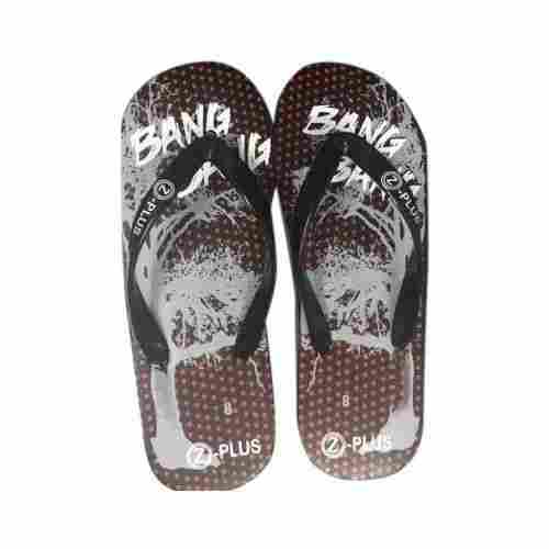 Casual Wear Slip On Style Printed Flat Pu Slippers For Boys And Girls